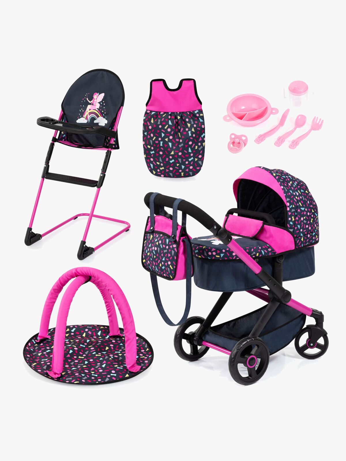 Bayer Design Combi Dukkevogn Xeo Delux Sæt, Dark Blue