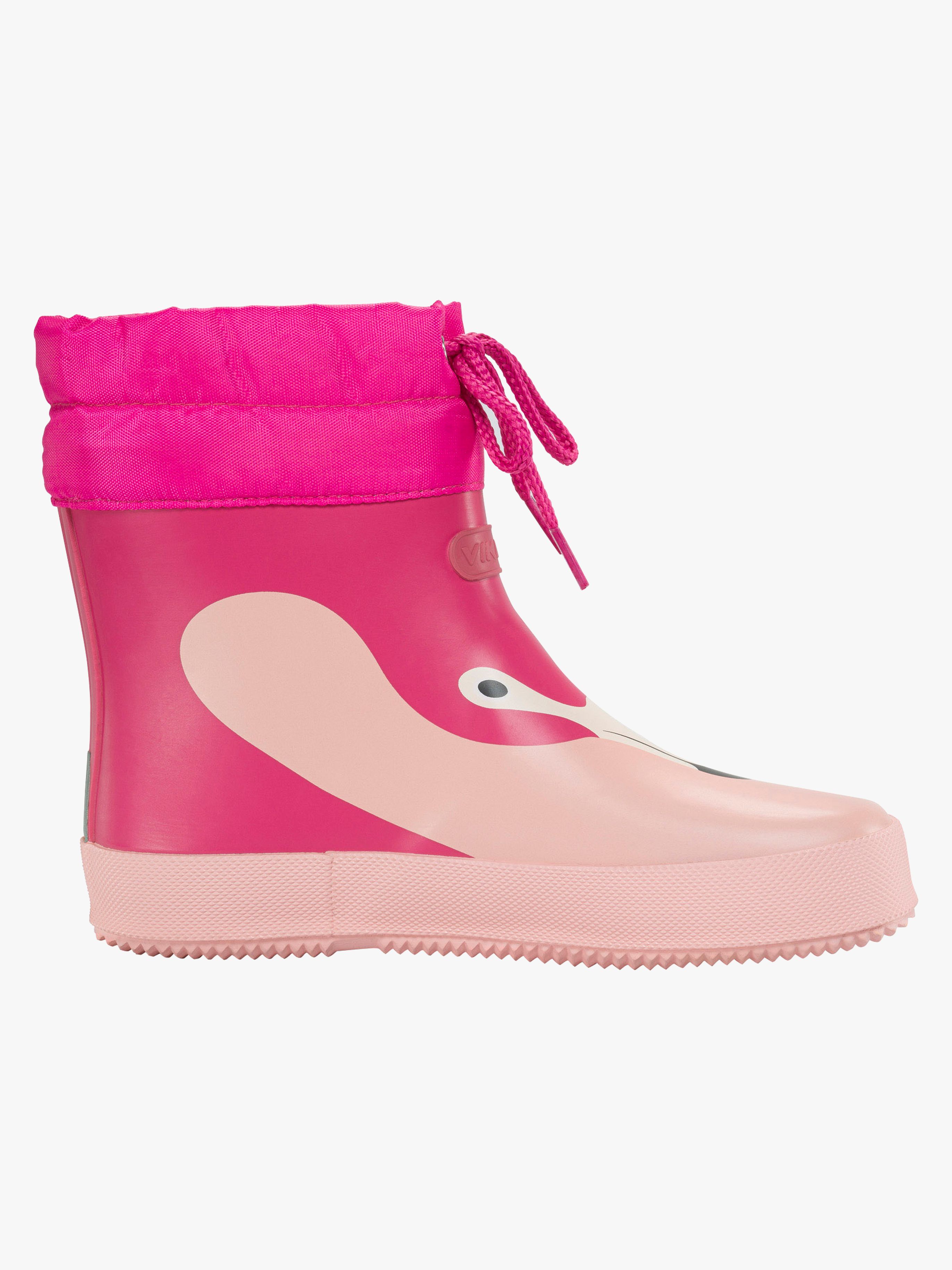 Viking Alv Paw Print Barefoot Gummistøvler, Light Pink/Magenta, 26