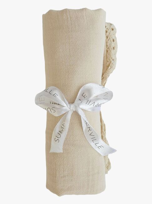 Summerville  Rynket Tæppe Lace, Sandshell