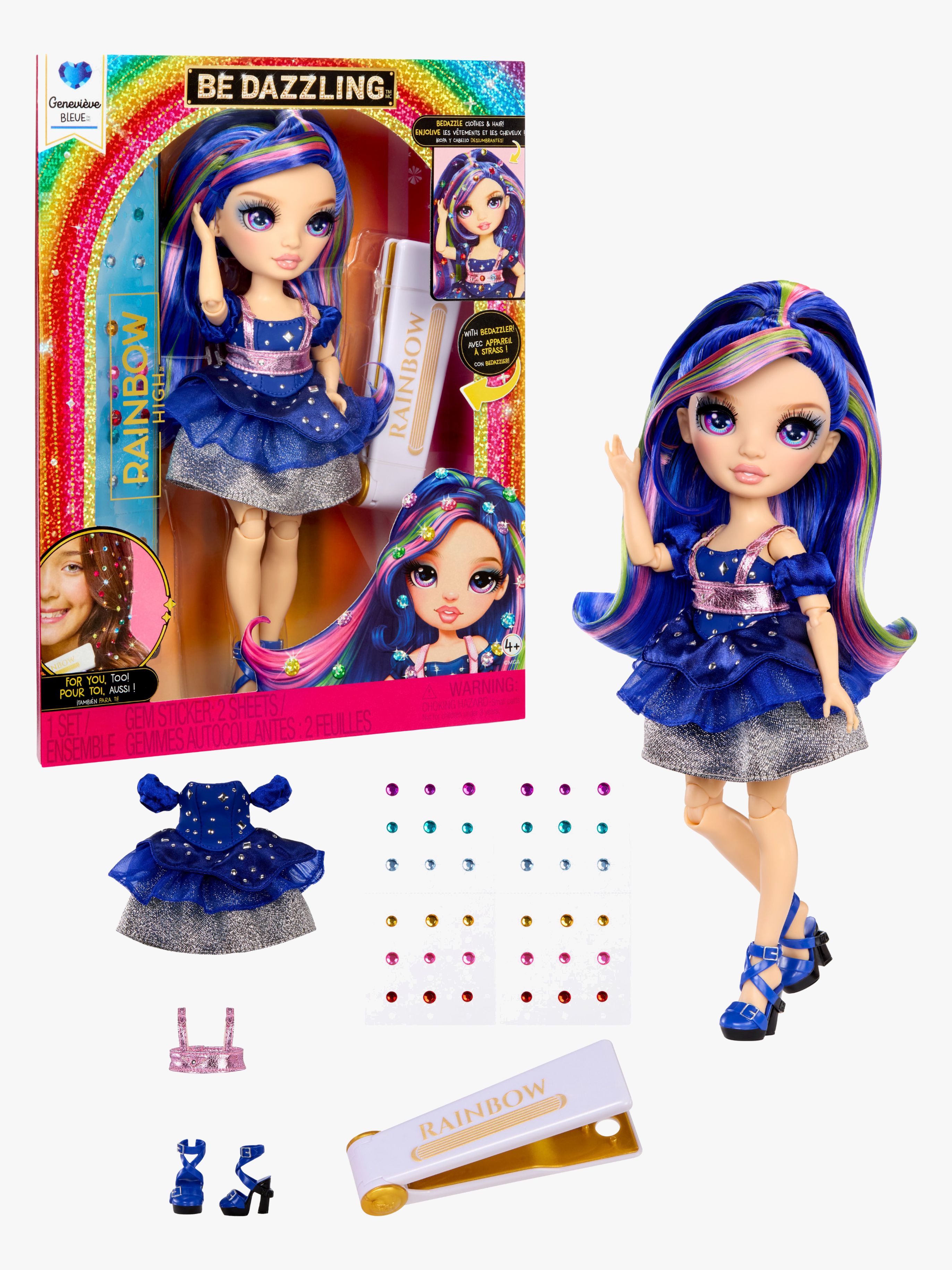 Rainbow High Be Dazzling Modedukke Genevieve Bleue, Blå