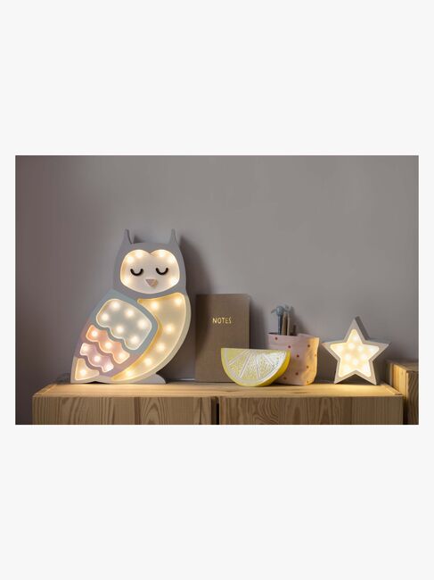 Little Lights Lampe Ugle, Multi