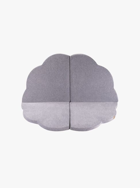 Meowbaby Foam Sammenklappelig Legetæppe Velour 160x160, Lysegrå