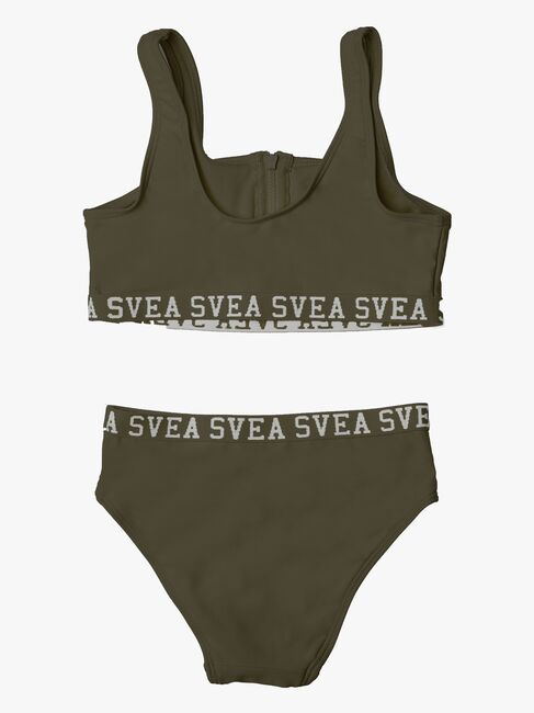 Svea Sporty Bikini m. Lynlås, Army Green