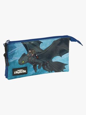 Sådan Træner Du Din Drage Penalhus med 3 Rum, Blå