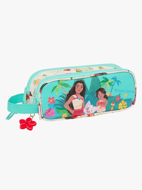 Disney Vaiana Dobbelt Penalhus, Beige/Turkis