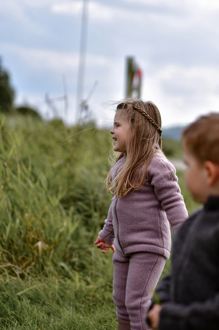 Mikk-Line Fleecetrøje Merinould, Twilight Mauve