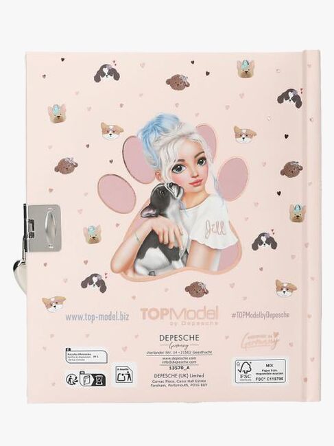 TOPModel Dagbog med Hjertelås DOGGY