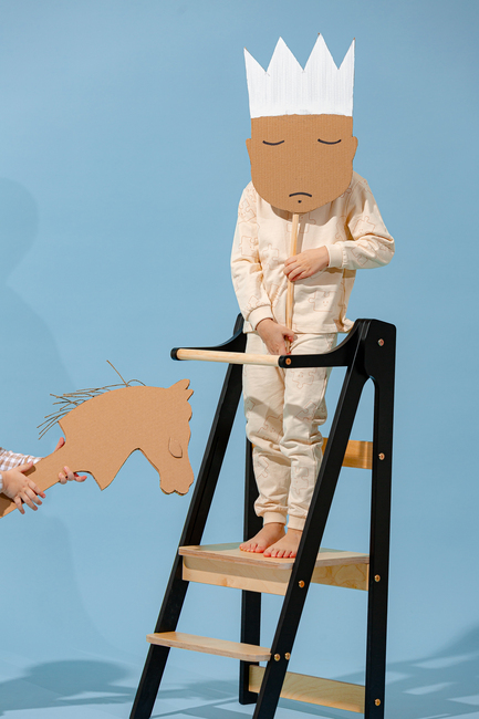 Duck Woodworks Sammenklappeligt Læringstårn, Sort