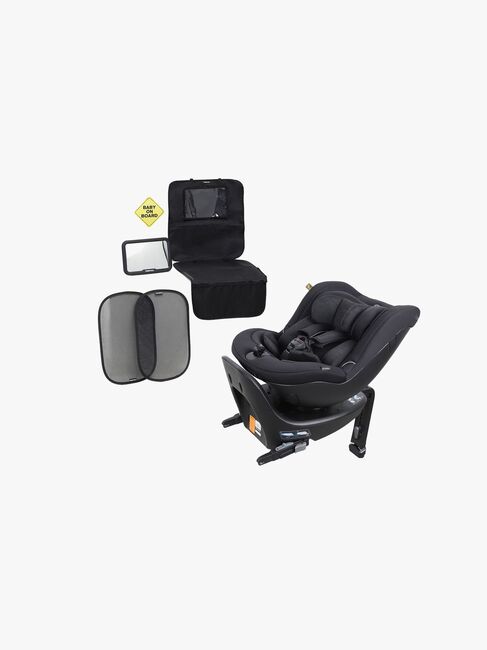 Beemoo Reverse i-Size Bagudvendt Autostol Inkl. Tilbehørspakke, Black Stone