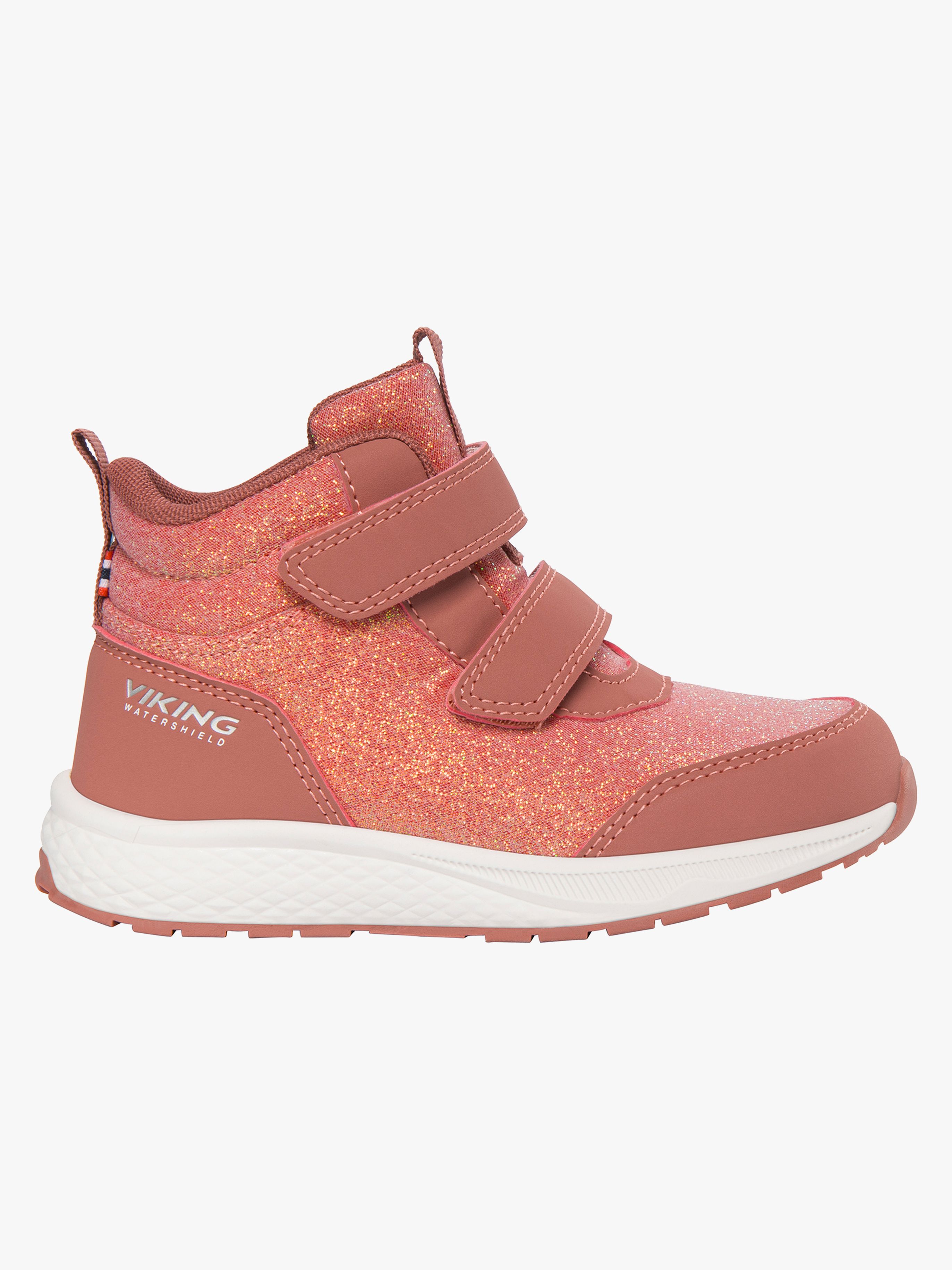 Viking Bouncy Glitter Mid 2V WP Sneakers, Pink, 33