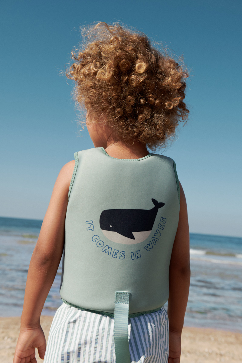LIEWOOD Dove Svømmevest, It Comes In Waves/Peppermint, 15-19 kg