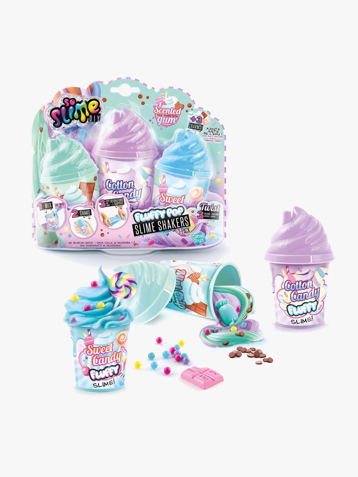 So Slime FluffyPop Slime Shakers 3-pak