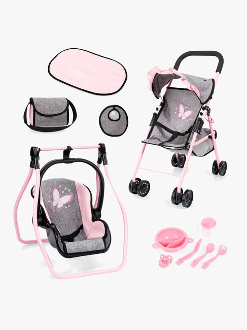 Bayer Design Dukkevogn Buggy Sæt, Grey