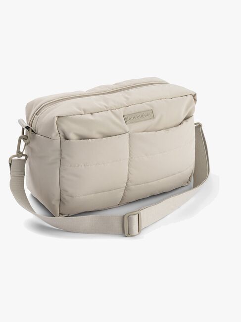 Done By Deer Quiltet Pusletaske med Barnevognskrog, Sand