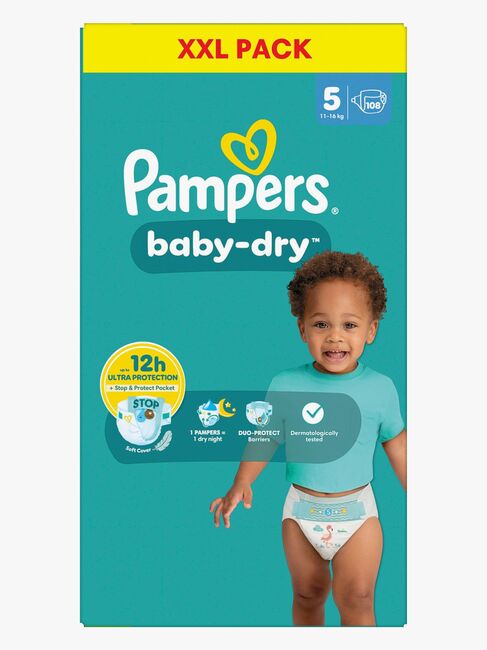 Pampers Baby Dry Bleer Str. 5 11-16 kg XXL 108-pak