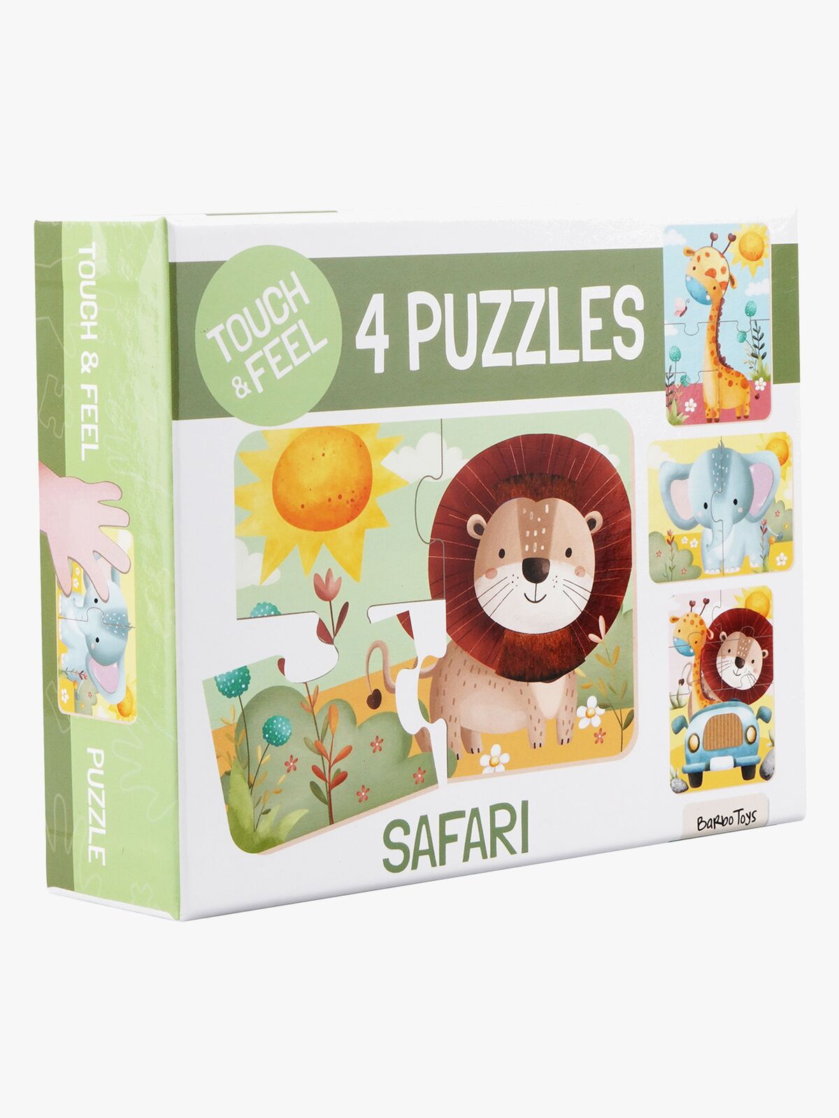 Barbo Toys  Rør og føl Puslespil Safari 4-i-1