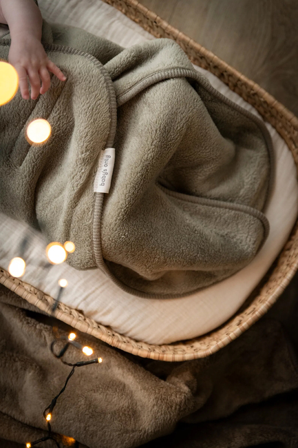 Baby's Only Hooded Baby Tæppe med Fødder Cozy, Urban Green