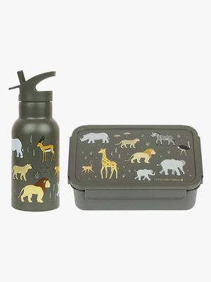 A Little Lovely Company Madkasse & Flaske, Savanna