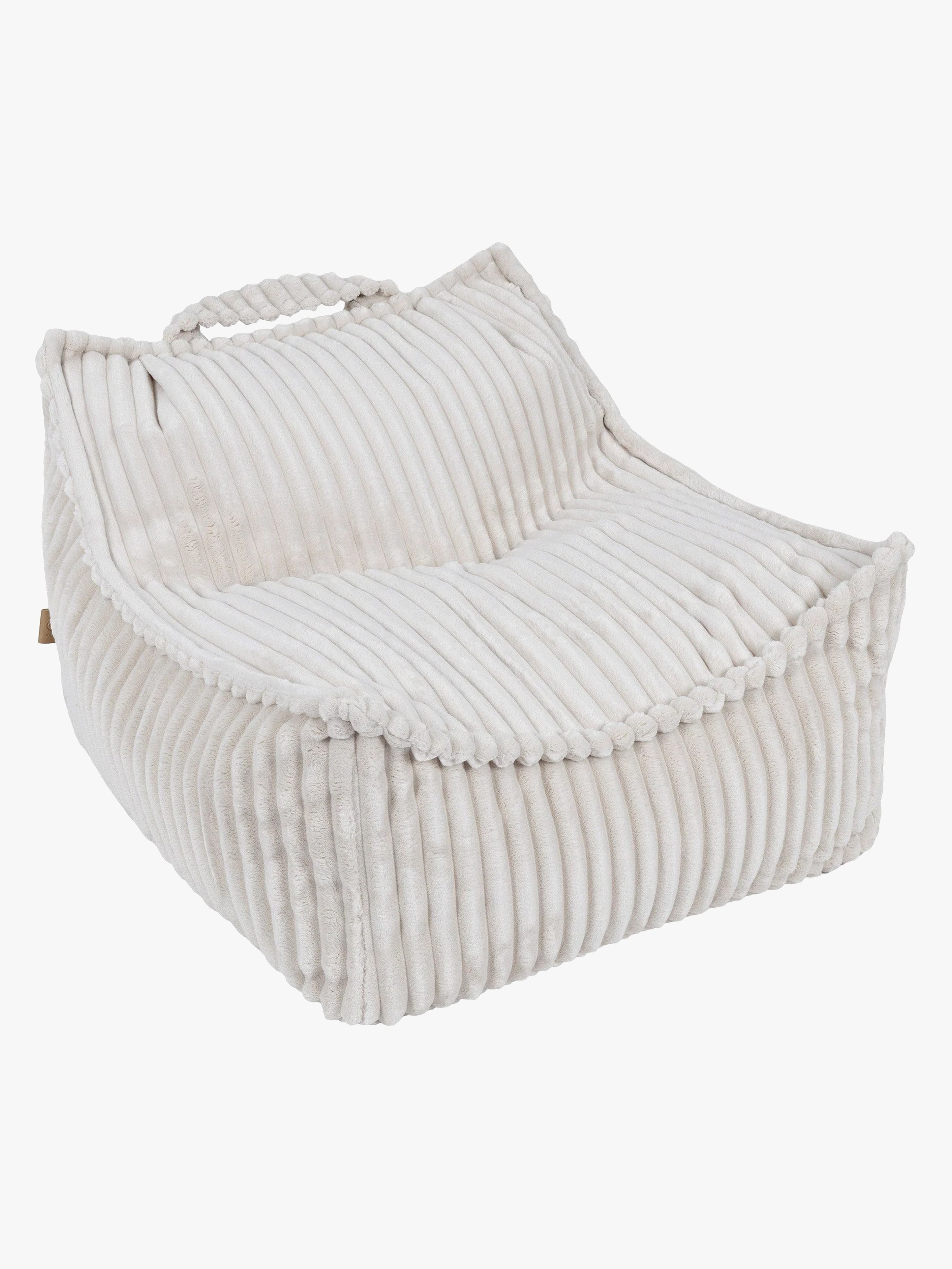 Meowbaby Churros Sækkestol, Cotton Candy White, Børnemøbler, Indretning børneværelse