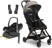 Beemoo Easy Fly 3 Klapvogn inkl. Maxi-Cosi CabrioFix i-Size Autostol Baby & Base, Grey Mélange