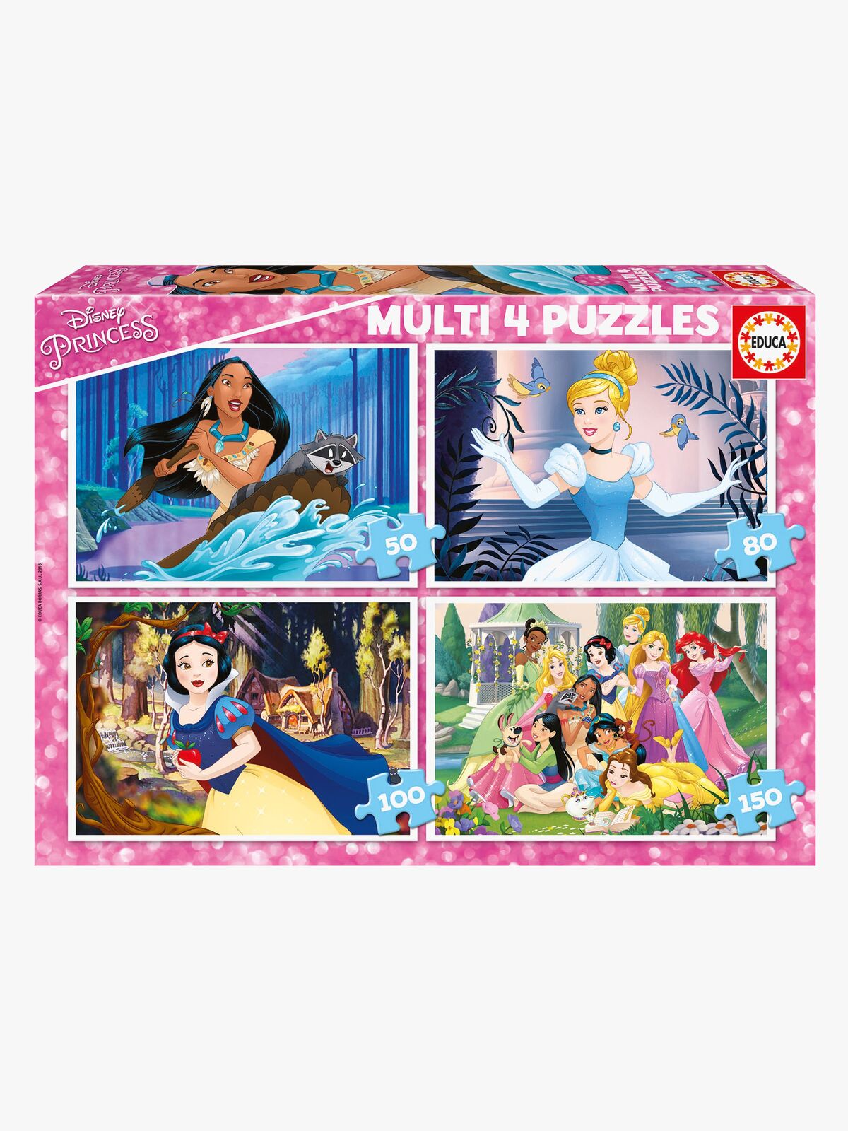 Educa Disney Princess Puslespil 4-i-1