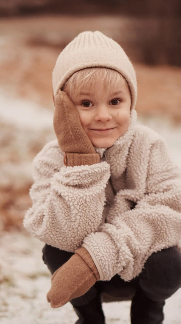 BabyMocs  Strikkede Vanter, Caramel