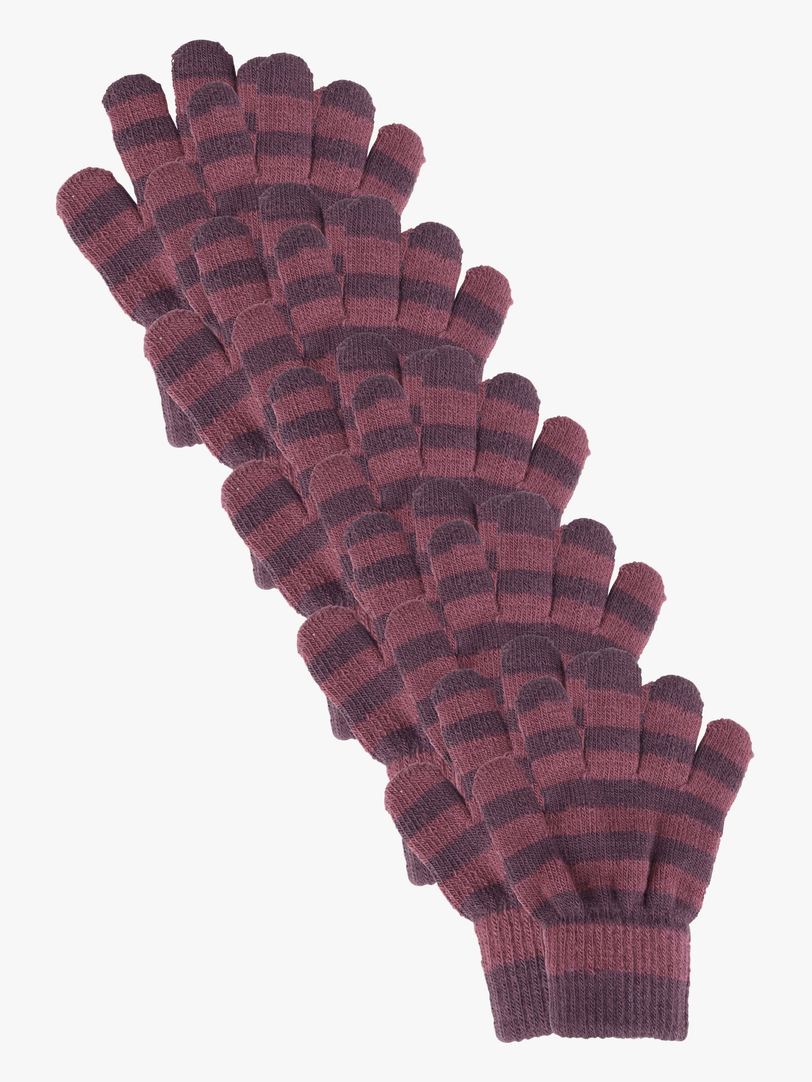 Lindberg Fjugesta Magic Fingervanter 5-pak, Dry Rose, 5-8 år