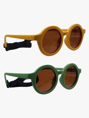 CarloBaby  Fleksible Solbriller Luma 2-pak 0-3 År, Grøn/Gul