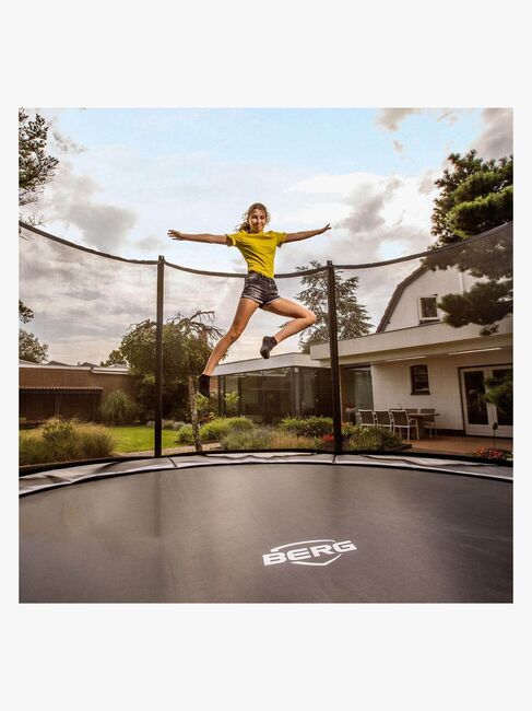 BERG Favorit Regular Trampolin 380 inkl. Comfort Sikkerhedsnet, Grå