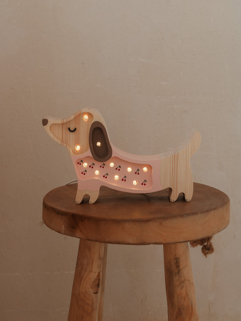 Little Lights Mini Lampe Hundehvalp, Pink