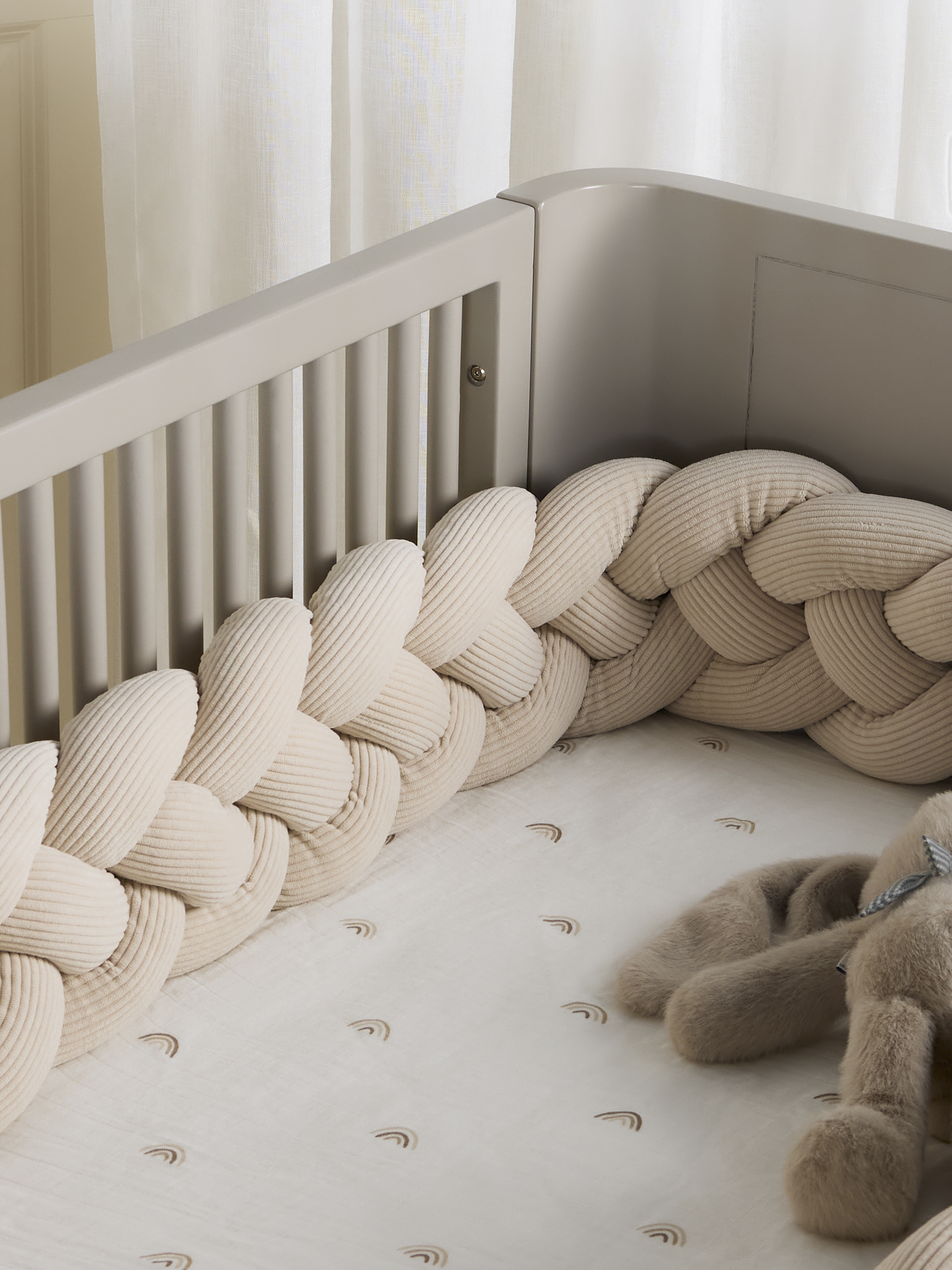 Alice & Fox Braid Sengerand 210cm, Beige Manchester