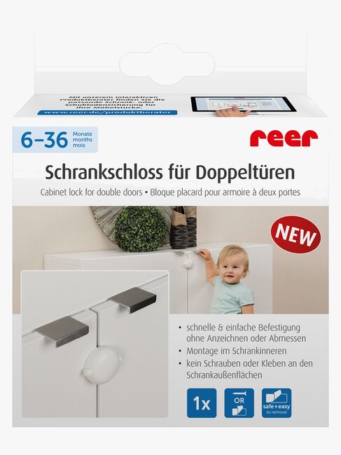 Reer Skabslås til Dobbeltdøre, Hvid