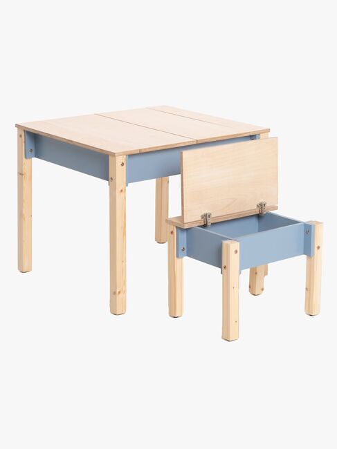 Family-scl Smart Opbevaring Bord med Stol, Dusty Blue