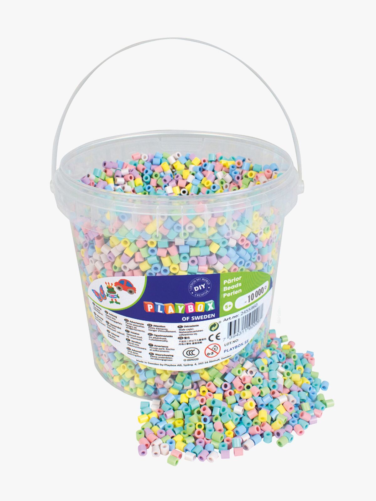 Playbox Perler Pastel I Spand 10000 Stk