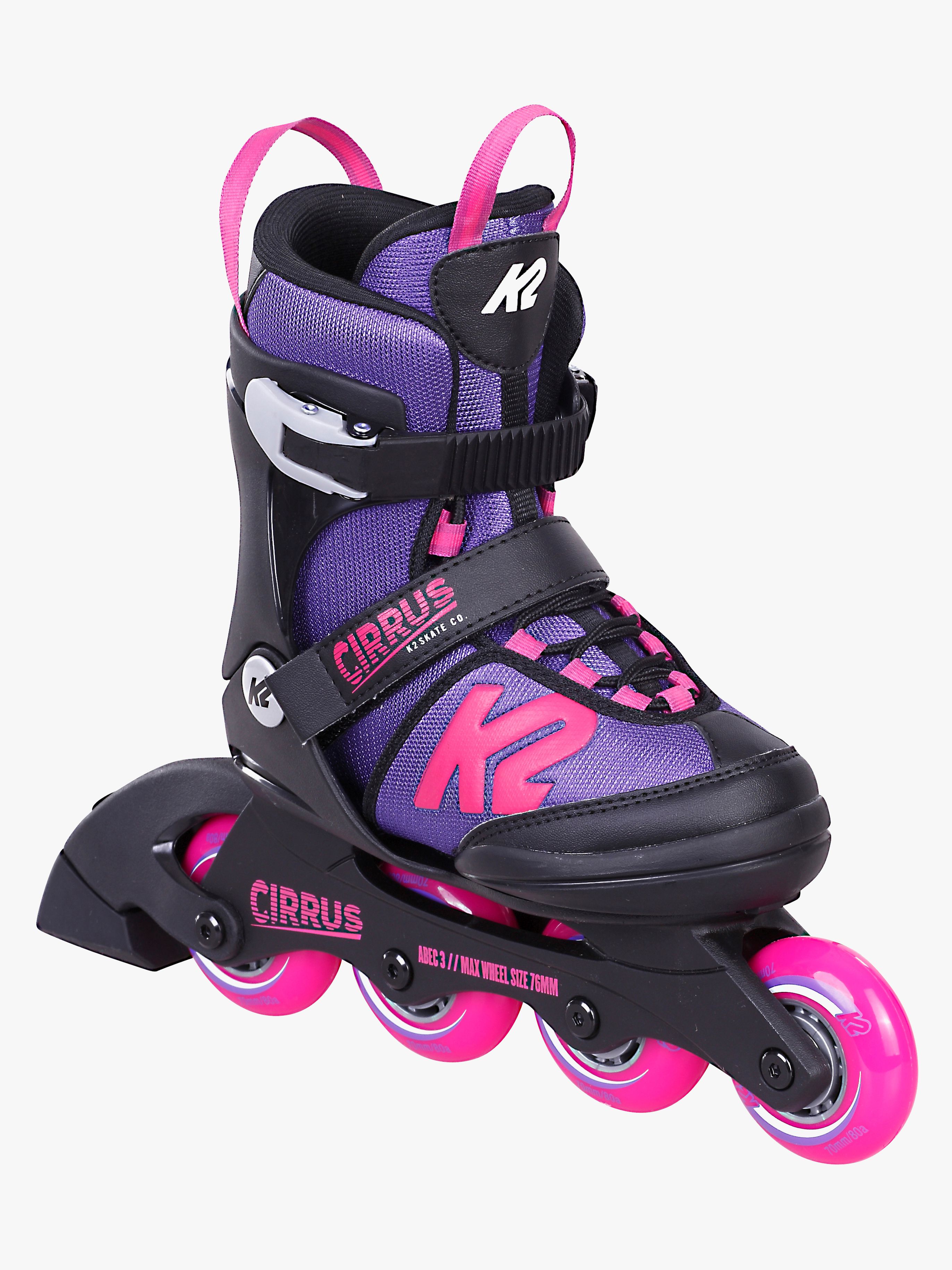 K2 Cirrus B Inliners, Sort/Lilla, 35-40