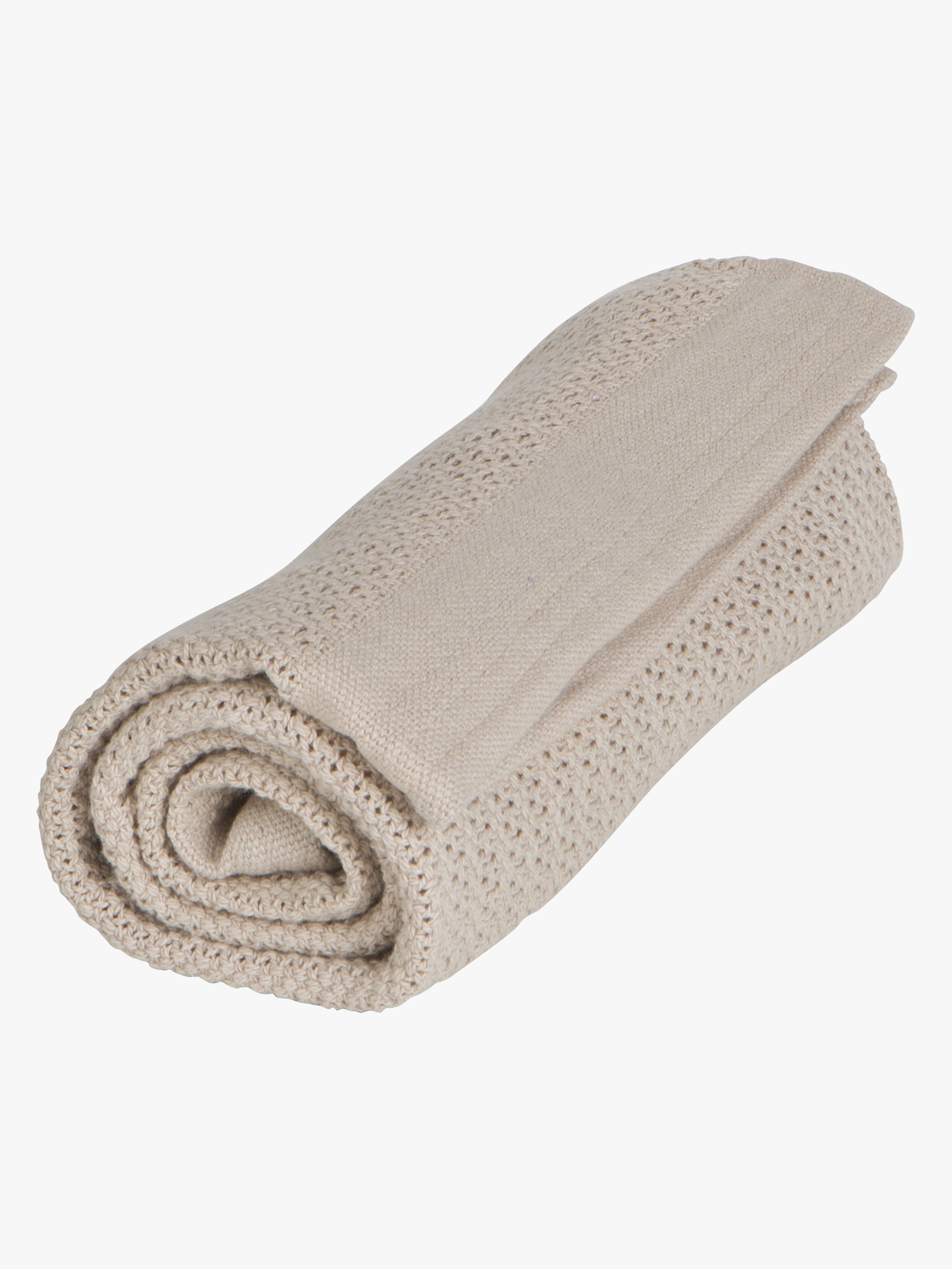 Vinter &  Bloom Soft Grid Hæklet Babytæppe, Golden Sand