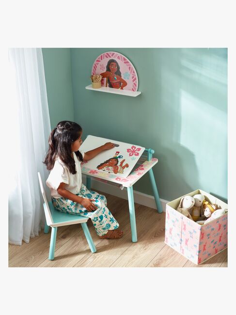 Disney Vaiana Skrivebord med Stol, Blå