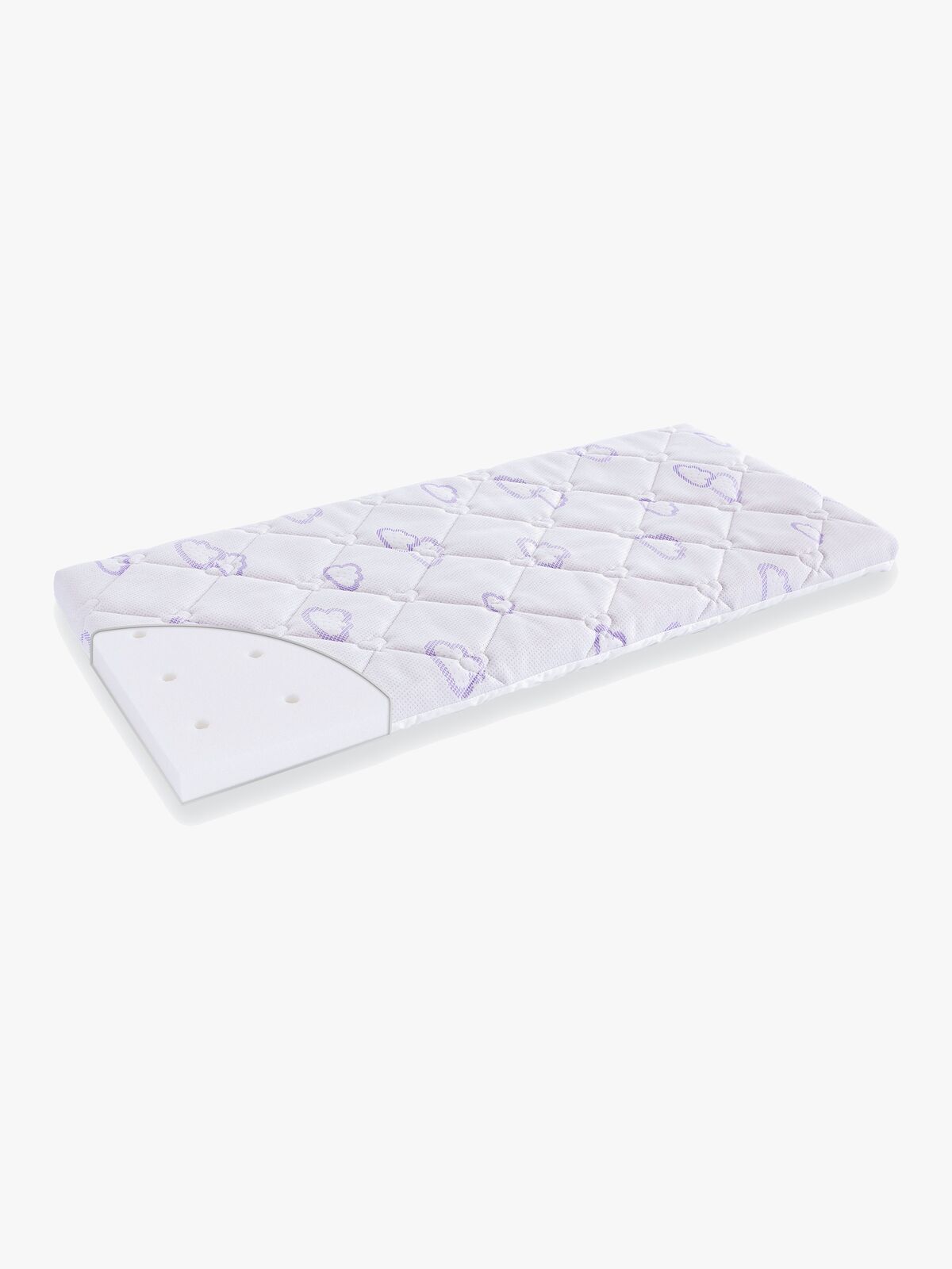 Träumeland Cradle Sleepy Madras 45x90, Hvid