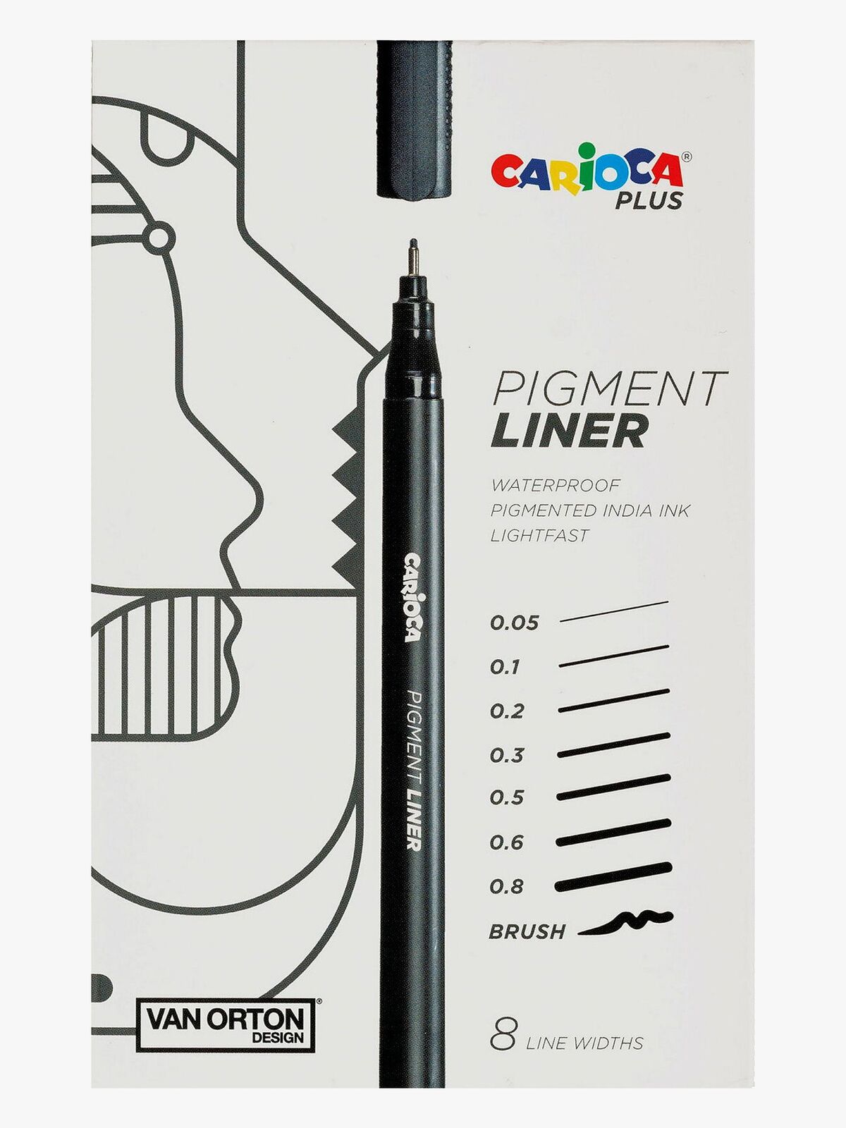 Carioca PLUS Pigmentliner 8-pak