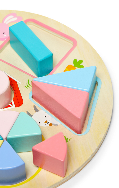 Fippla Træpuslespil Former 21 Brikker