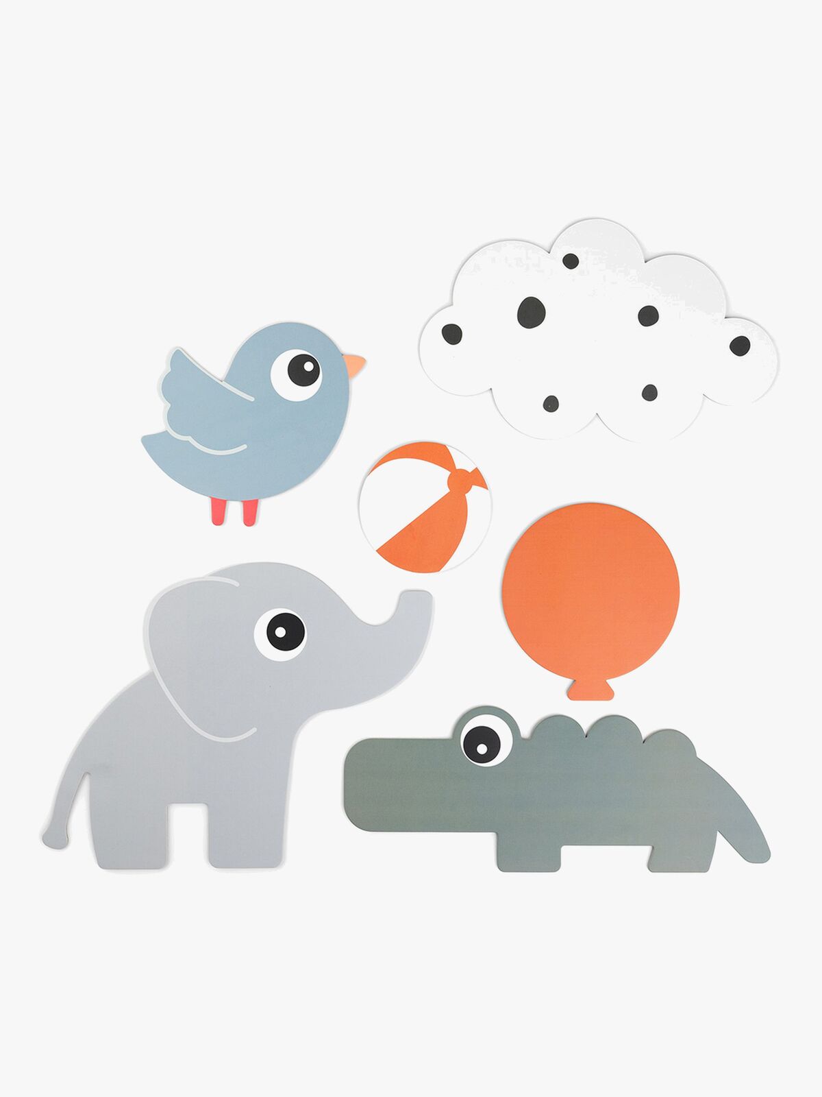 Done By Deer Vægdekoration 6-pak, Multi