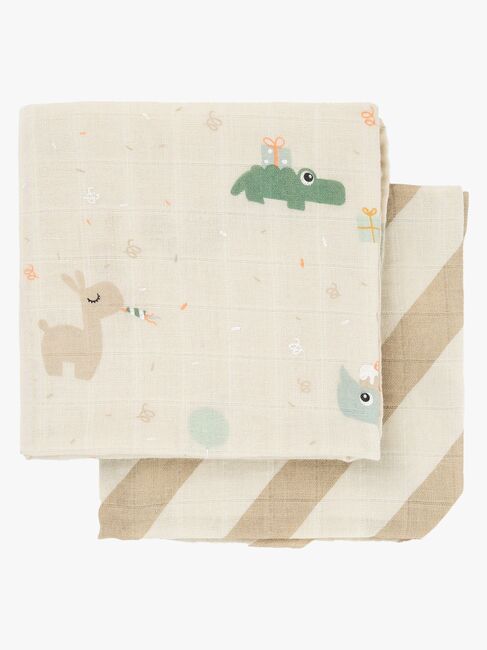 Done By Deer Celebration Musselin Tæppe 2-pak, Sand