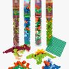 Plus-Plus Byggesæt med Bundplade & Tube Dino, 4x100 Dele
