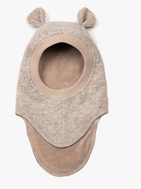 Huttelihut Elefanthue Merinould med Ører, Camel Melange