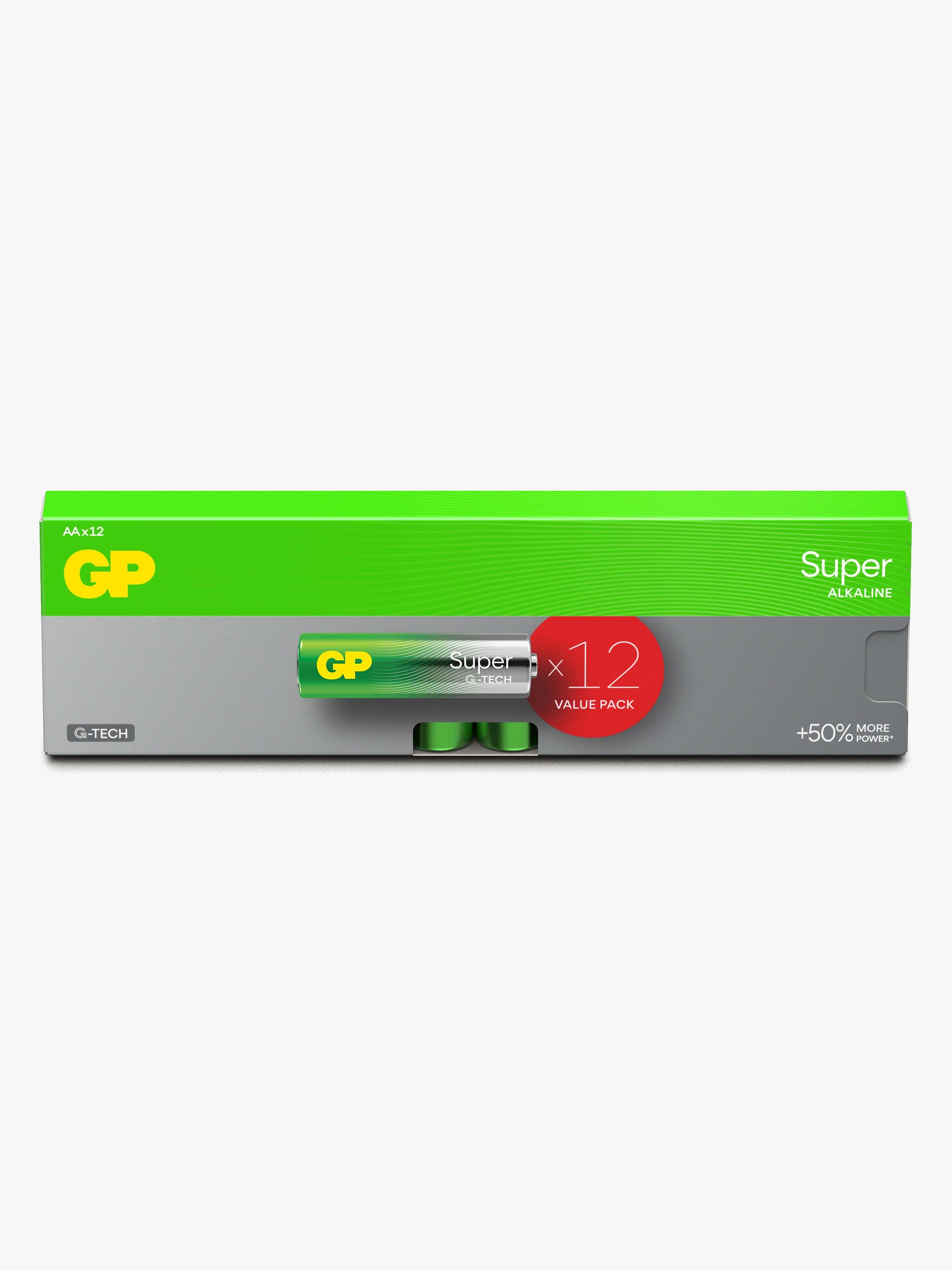 GP Super Alkaline G-TECH AA/LR6 Batterier 12-Pak