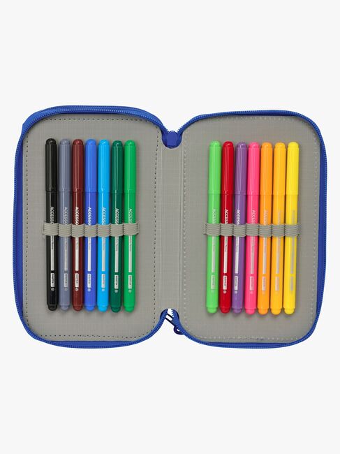 Sonic  Fyldt Penalhus med 3 Rum 37 Dele, Blå