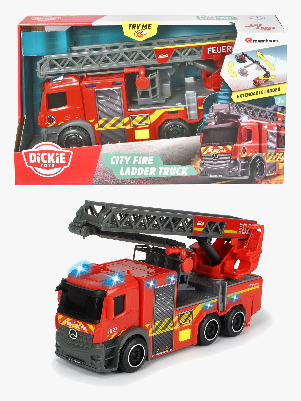 Dickie Toys Mercedes-Benz Rosenbauer Brandbil