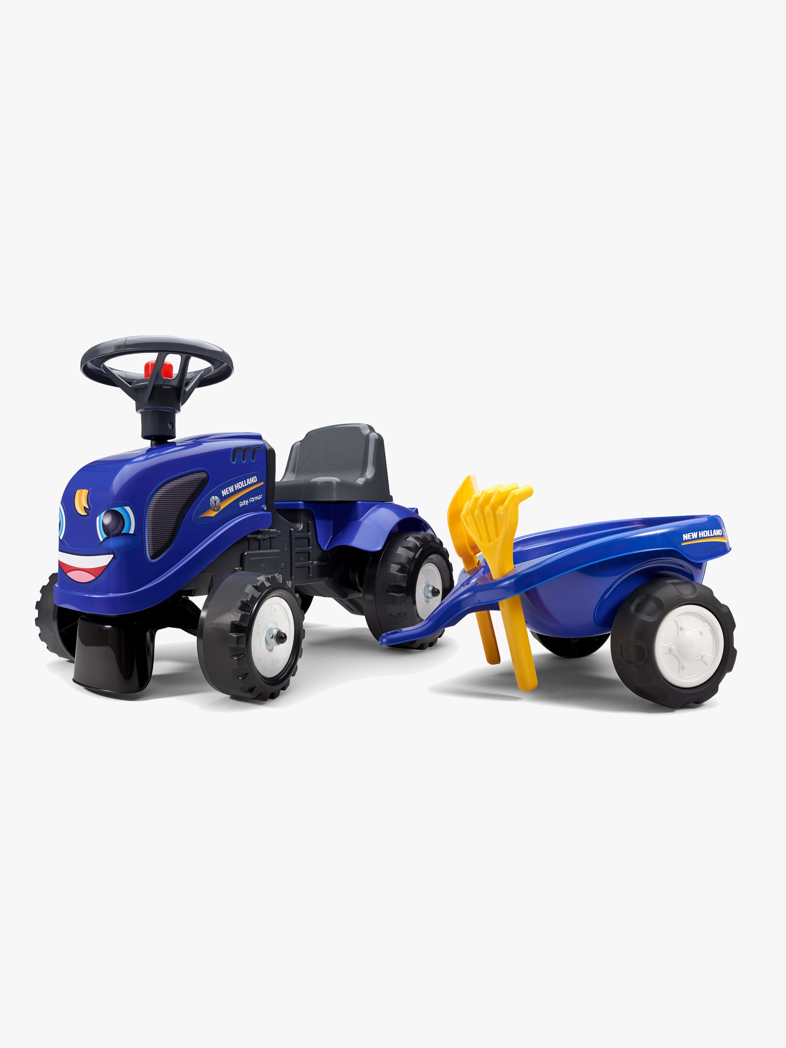 Falk New Holland Traktor med Tilbehør, Blå
