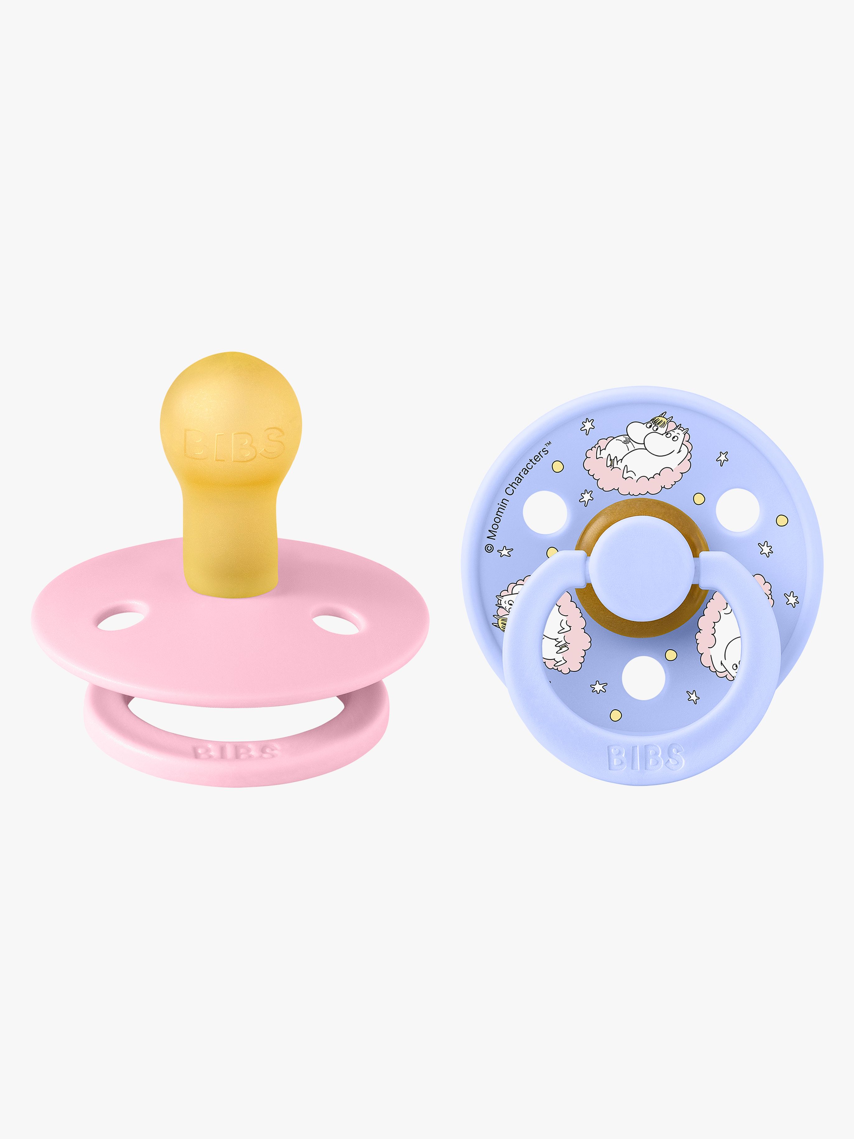 BIBS x Moomin Colour Dreaming Sut 2-pak Latex Str. 2, Baby Pink