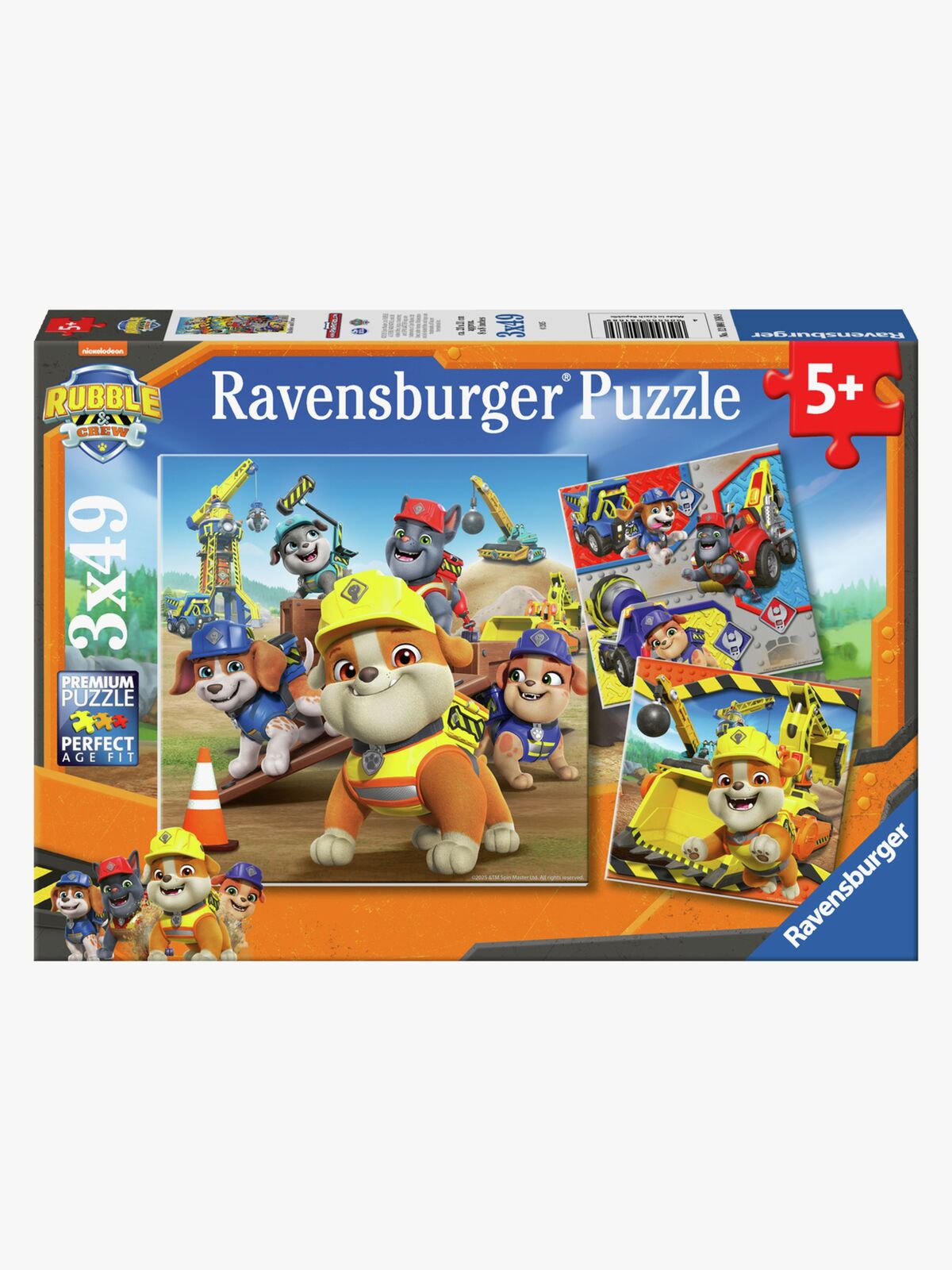 Ravensburger Rubble & Crew Arbejdskøretøjer Puslespil 3x49 Brikker